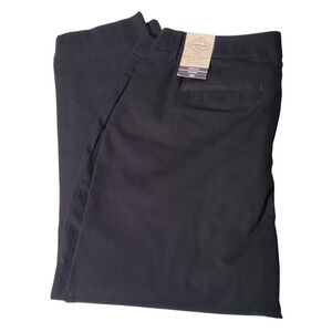 St Johns Bay Womens 20W (38"x26.5") Black Ankle Pants Mid-Rise‎ Straight Leg NWT